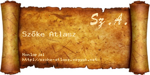 Szőke Atlasz névjegykártya